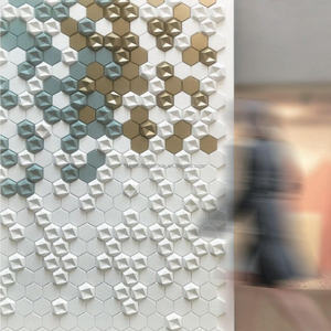 Briques 3D colorées en béton UHPC écologiques pour la décoration murale intérieure et extérieure de bars, bureaux, hôtels, modèle Wave 125*125*20mm - Product Image 6