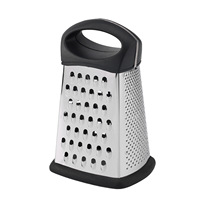 Handmatige kaasrasp, kaassnijder, 4-zijdige roestvrijstalen kaasrasp & groentesnijder met antislip handvat