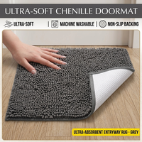 Tapis de sol en chenille épaisse de 3 cm, avec support antidérapant en TPR robuste, doux et durable pour la salle de bain, la cuisine, le salon et la zone des animaux domestiques