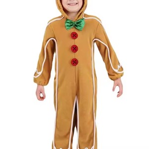 Kerstkostuum voor kinderen met capuchon, peperkoek-cosplaykostuum voor jongens - Product Image 3