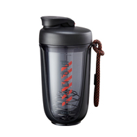 Vaso Mezclador de Proteínas para Gimnasio, Personalizado, Libre de BPA, de Plástico, Impermeable, Portátil, para Deportes al Aire Libre, con Asas de Cuerda