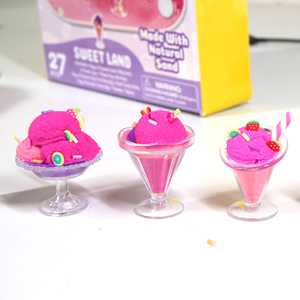 Wingart Artículo #11991 Sweet Ice Cream Space Play Sand Set para niñas DIY Juegos Actividades Niños Sweet Scene Set - Product Image 6