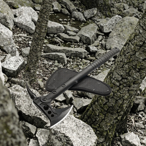ด้ามจับพลาสติก ทอมฮอว์กเกรดอุตสาหกรรม ใบมีดคู่สแตนเลส ความยาวรวม 400 มม. รับประกัน 1 ปี สำหรับการล่าสัตว์ - Product Image 3
