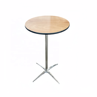 Table de bar ronde moderne et durable de 24 pouces, hauteur 42 pouces, table de bistrot haute de 24 pouces avec base chromée pour bar à domicile