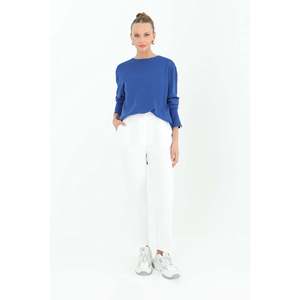 Puane Women's Ecru Carrot Fit Fabric Trousers with Comfortable Design for Urban Lifestyle - Model 18118PNT - Product Image 1