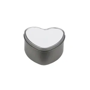 Subbank Sublimation blank wholesale new heart-shaped gift metal box customized sublimation heat transfer metal candy box