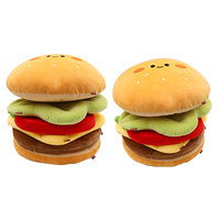 Ensemble de six coussins de chaise design hamburger, mignons et anti-stress, pour la maison