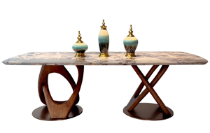 Bộ bàn ăn bán chạy với 8 ghế, mặt bàn đá cẩm thạch gốm, giá rẻ, nội thất hiện đại, bàn ăn có thể kéo dài - Product Image 3