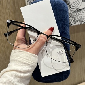 Monture de lunettes optiques demi-cerclées 31256 unisexe, verres PC, protection anti-lumière bleue, taille moyenne, forme quadrilatère - Product Image 3