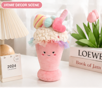 Produsen Mainan Boneka Es Krim Plush Custom OEM ODM, Boneka Dessert Lucu, Boneka Plush Lembut, Hadiah & Mainan Promosi