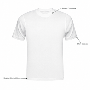 Solid Blank Knitted Crew Neck T-<b>Shirt</b> 100% Polyester Short Sleeve Breathable OEM Custom Logo <b>Silk</b> Screen Printing Unisex <b>Men</b> - Product Image 3