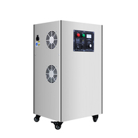Générateur d'ozone et d'oxygène portable 10G à refroidissement par air, alimenté par moteur, garantie 1 an, certifié CE pour l'aquaculture et les bassins piscicoles