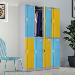 Armoire de rangement moderne pour salle de sport à domicile 2025 à 12 portes avec serrure électronique, design étanche et écologique pour vêtements et usage domestique - Product Image 2