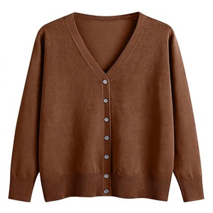 Cardigan Pull de Noël Femme 2024 Manches Longues Boutonné Col en V Décontracté Respirant Mode Hiver Laine/Acrylique - Product Image 1