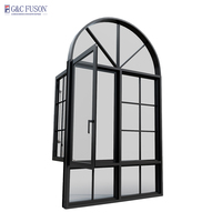 Ventana Arqueada de Aluminio Francesa Personalizable, Insonorizada y Minimalista, Estilo Villa, Marca Fuson