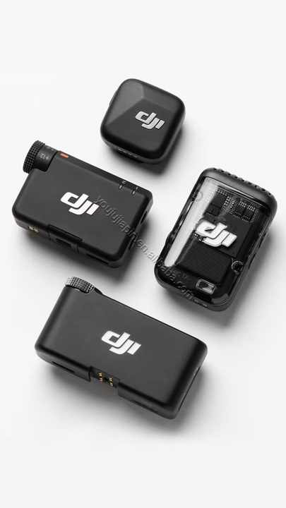 DJI Mic 2 (1 TX + 1 RX) kablosuz mikrofon 250m (820 ft.) aralığı