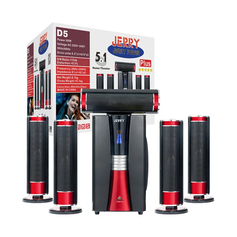 2023 Jerrypower USB SD FM DVD Home Theatre System 5.1 Subwoofer Speaker 5.1 Home Theater