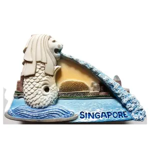 高品质定制树脂新加坡冰箱贴3D手工纪念品礼品