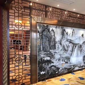 Panel de Acero Inoxidable de Lujo EX698, Panel de Corte Láser para División de Espacios en Vestíbulos de Hoteles, Villas y Clubs, Diseño Personalizado de Separador de Ambientes Metálico - Product Image 6