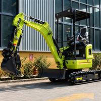 Produit en promotion : Mini-excavatrice de 1,8 tonne, tout-terrain, portable, sur chenilles, mini-pelle, petite pelle agricole, diesel, petite excavatrice tout-terrain