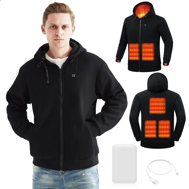 OEM Design Unisex Sweatshirt Women and Men Sport USB Heated Hoodie for Winter