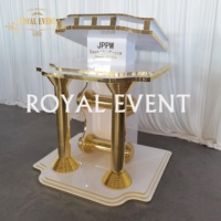 Púlpito de Iglesia acrílico de diseño moderno para eventos de boda Podio decorativo para fiesta otras decoraciones de boda