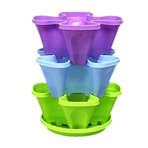 Kits de Cultivo Vertical Apilables de Plástico con Soporte, Torre Vertical para Plantas, para Usar con Flores/Plantas Verdes, Soporte CLÁSICO - Product Image 3
