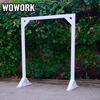 Arche de mariage blanche en métal WOWORK 2026, support de toile de fond en fer pour la décoration de fête de mariage