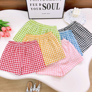 <span class=keywords><strong>Pantaloncini</strong></span> a Quadretti in Cotone per Bambini e Neonati, Abbigliamento Estivo OEM per Ragazzi e Ragazze - Product Image 2