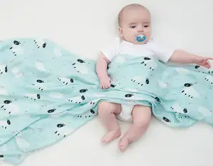 100% algodão orgânico musselina swaddle envoltórios bebê receber cobertores venda quente em ebay aliexpress entrega rápida