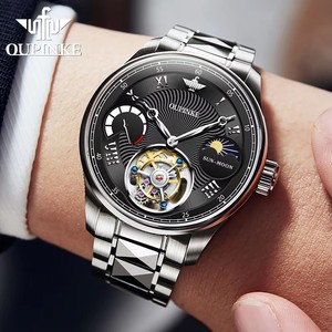 Montre homme OUPINKE 8001, montre automatique de luxe pour homme, miroir saphir, squelette, tourbillon, mouvement mécanique - Product Image 4