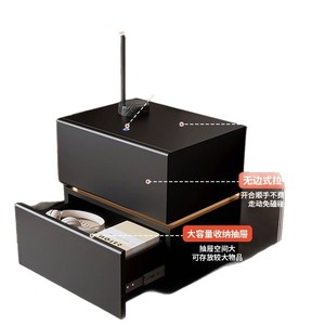<b>Smart</b> Steel <b>Nightstand</b> With Led Lights Assembled Bedroom Storage Cabinet For Child - Product Image 3