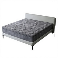 Matelas à ressorts ensachés en coton à fibres moelleuses, taille standard, écologique, respirant, moderne, durable, 500g/m, tissu tricoté gris, pour hôpital