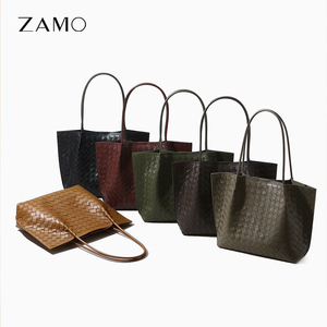 Tùy Chỉnh Bán Buôn 2024 Phụ Nữ Mới Thời Trang Chính Hãng Da Công Suất Lớn Dệt Shoulder Tote Túi Cho Phụ Nữ Của - Product Image 5