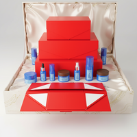 Dossiers cadeaux en papier kraft écologiques de luxe haut de gamme personnalisés, fermeture magnétique à double porte, couverture rabattable, revêtement UV