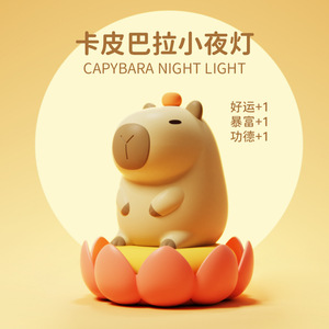 Veilleuse en silicone LED Dolphin Door Capybara Lampe de nuit en silicone pour enfants Cochon d'Inde Petit ornement Cadeau pour enfants - Product Image 6