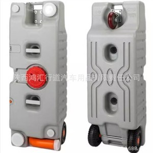 Réservoir d'eau rectangulaire léger à roulettes 75L en HDPE, montage latéral manuel, pour camping en plein air, conversion de camping-car, voyages autonomes - Product Image 1