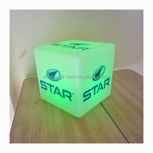 Modern Plastic LED Bar Square Lights Hotel Indoor Nightclub Home Bar Decorations Cube Furniture