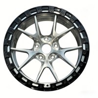 Jantes de voiture universelles en aluminium forgé 6061 chromé, concaves, avec beadlock, 17-21 pouces, 5x112 5x120, sur mesure