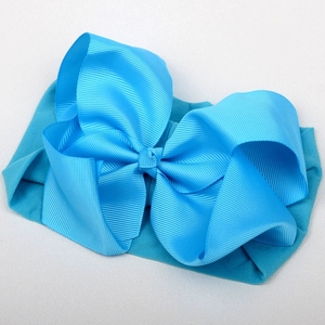 Lot de bandeaux doux pour enfants, bandeaux élastiques pour cheveux, turban pour bébé, grand nœud en ruban, bandeaux en nid d'abeille côtelés pour filles et enfants - Product Image 4