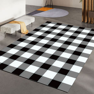 Vente en gros de tapis à carreaux simple noir blanc bienvenue tapis de cuisine intérieur écologique pour <span class=keywords><strong>porte</strong></span> d'entrée - Product Image 2