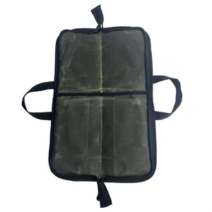 Bolsa de Almacenamiento Portátil para Cuchillos de Chef, de Lona, Color Verde Militar Caqui, con Cierre, para Acampar al Aire Libre - Product Image 5