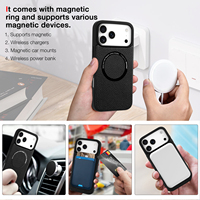 Étui de téléphone portable en cuir microfibre durable personnalisé pour iPhone 18/17 Pro Max, porte-cartes, protection magnétique RFID antivol, portefeuille