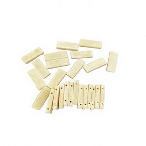 Cuentas espaciadoras de hueso natural hechas a mano con 2 agujeros, 1 pulgada, temática animal, para uso diario de FAIZACRAFT (FC-7920) - Product Image 1