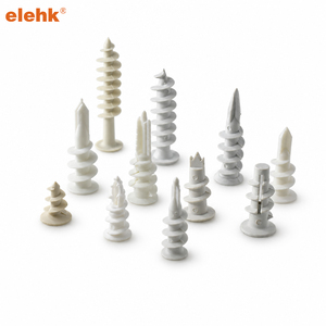 Anclajes de plástico autoperforantes Elehk de rango completo 17-55mm para paneles de yeso, anclajes de velocidad de servicio medio, tapones para pared hueca sin taladro - Product Image 1