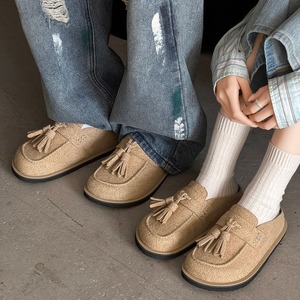 Retro all-in-one buckle walking shoes <b>for</b> <b>men</b> new spring/summer style low <b>heel</b> one-piece slip-on casual versatile loafers - Product Image 3