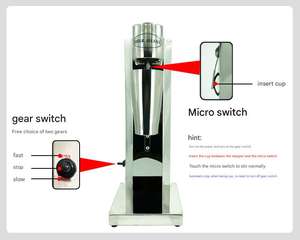 Nouvelle machine à milk-shake professionnelle à tête unique / mixeur à milk-shake aux fruits électrique en acier inoxydable moderne - Product Image 2