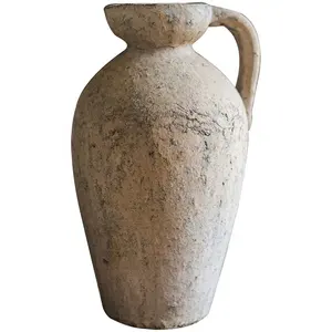 Pompeii Afterglow Series Retro Handmade Art Red Clay Clay Pot Vase Flower Decoration Vessel Ornament