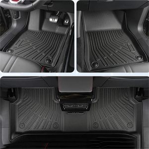 Tapis de sol de voiture en TPE antidérapant, épaisseur 2 mm, ensemble complet 3 pièces, nettoyage facile, isolation sportive - Product Image 2