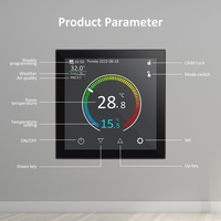 Termostato WiFi Inteligente con Pantalla Táctil a Color, Pantalla LCD, Programable Semanalmente, Calefacción por Suelo Radiante Eléctrica